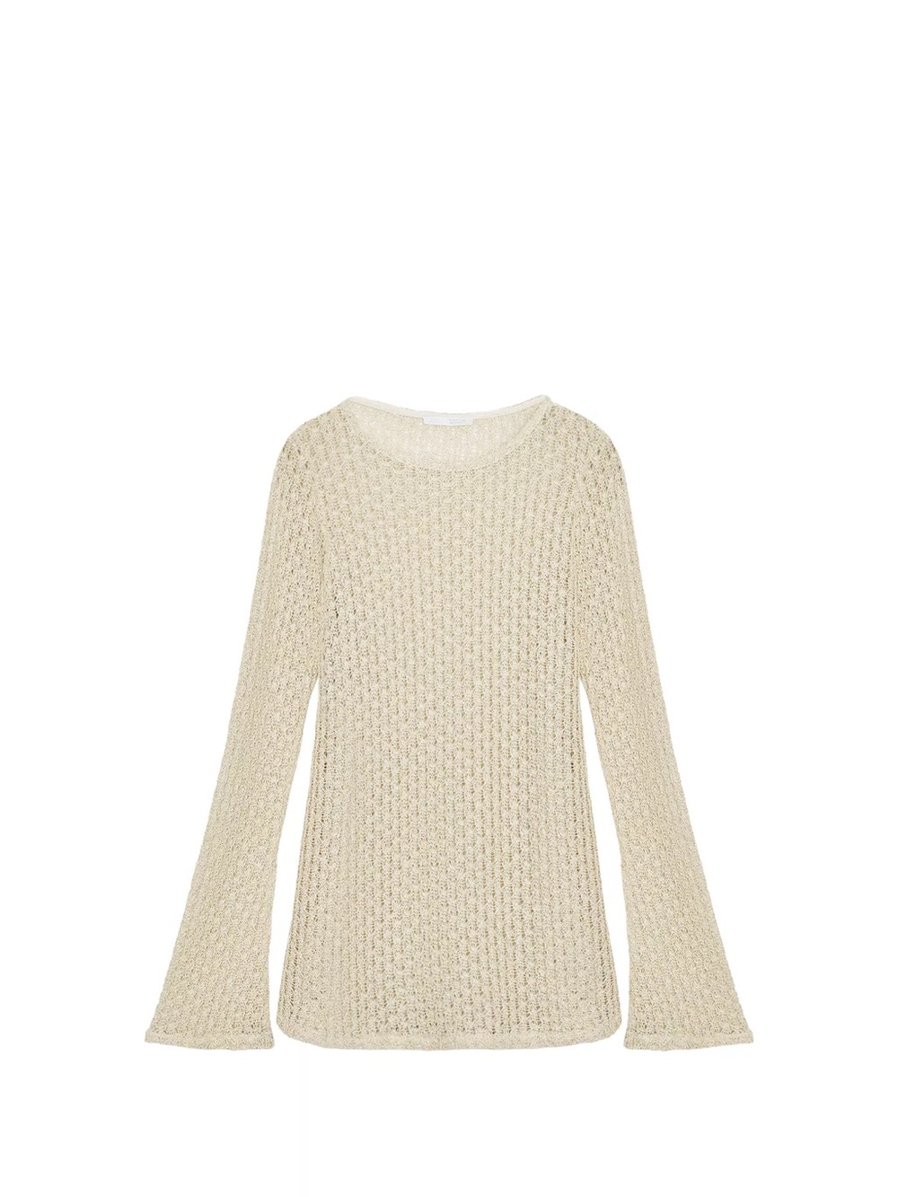 Zara Women's Cream Knit Long-Sleeve set pants size S top size M